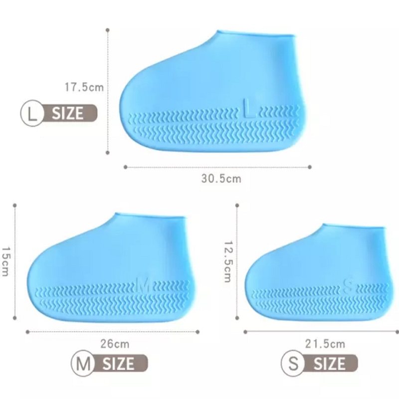 کاور کفش مدل سیلیکونی رنگ آبی سایز متوسط
