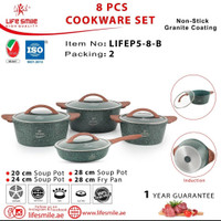 سرویس قابلمه پخت و پز 8 پارچه لایف اسمایل مدل LIFEP5-8
