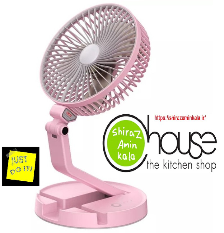 پنکه شارژی مدل CH-2021 همراه با چراغ اضطراری