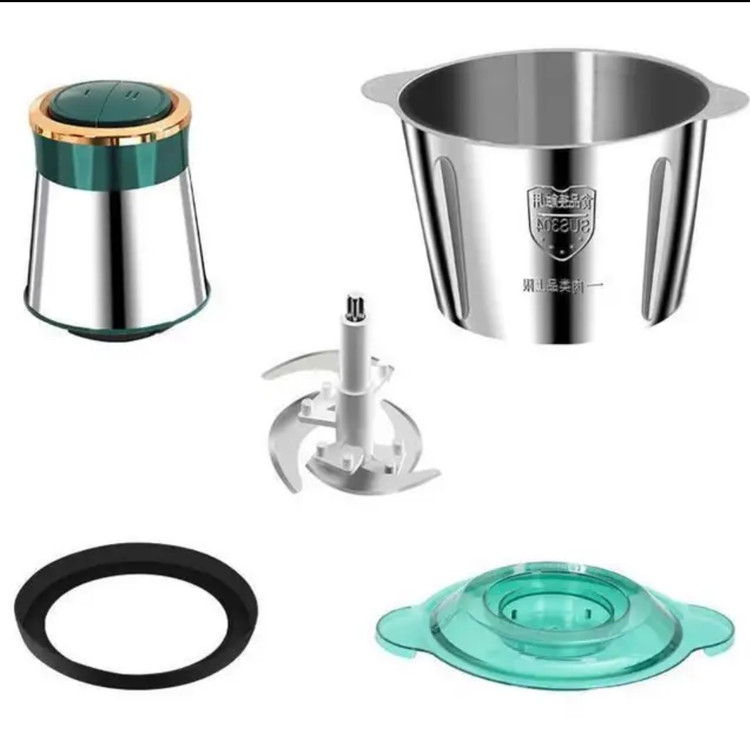 خردکن سه لیتری کوکینگ استیل 800 وات طرح جدید سبز و طلایی