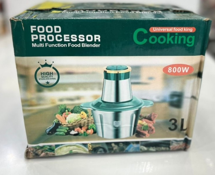 خردکن سه لیتری کوکینگ استیل 800 وات طرح جدید سبز و طلایی